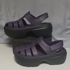 CROCS Women's Stomp Fisherman Sandal Purple